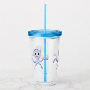 Kraken unter dem Meereskidsmuster Acryltrinkbecher