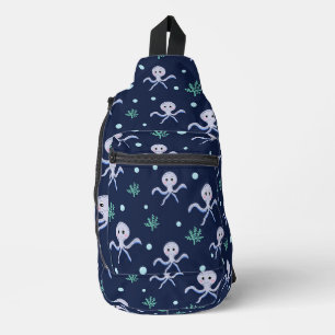 Kraken unter dem Meereskidsmuster Crossbody Bag