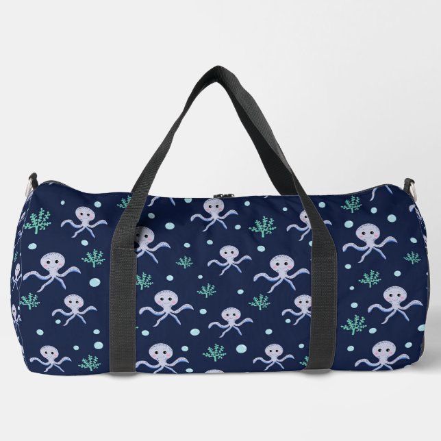 Kraken unter dem Meereskidsmuster Duffle Bag (Vorderseite)