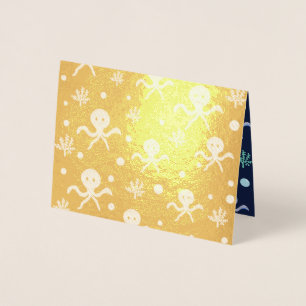 Kraken unter dem Meereskidsmuster Folienkarte