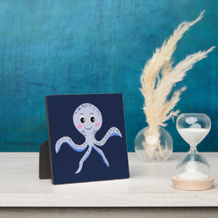 Kraken unter dem Meereskidsmuster Fotoplatte
