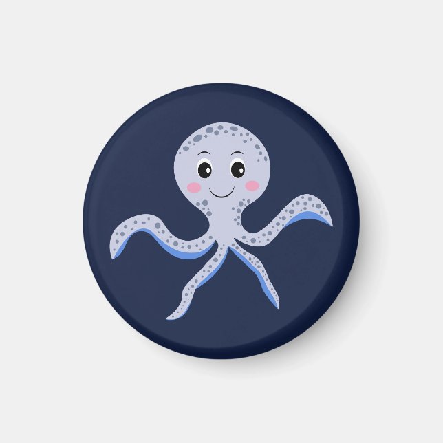 Kraken unter dem Meereskidsmuster Magnet (Vorne)