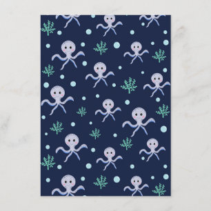 Kraken unter dem Meereskidsmuster Menükarte