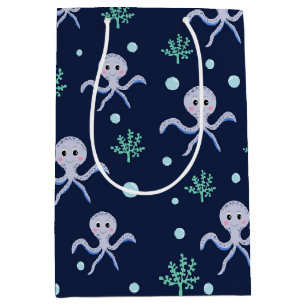 Kraken unter dem Meereskidsmuster Mittlere Geschenktüte