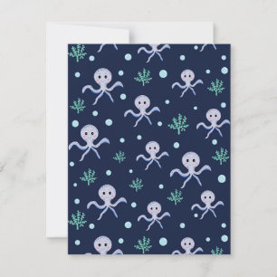 Kraken unter dem Meereskidsmuster Save The Date