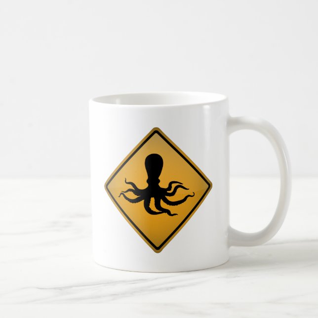 Kraken-Warnzeichen Tasse (Rechts)