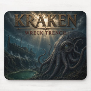 Kraken Wrack Graben Dunkler Realismus Mousepad