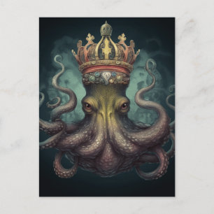 Krakenkönig Fantasy Postkarte