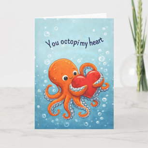 Krakenliebhaber Süßes Valentinstagsgeschenk Feiertagskarte