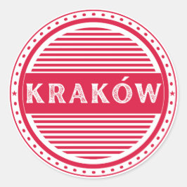 Krakow City Pride Emblem – Polish Identity Runder Aufkleber