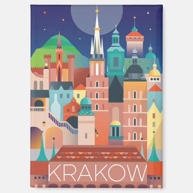 Krakow Kühlschrank Magnet (Vorderseite)