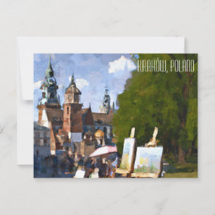 Kraków Polen Ölgemälde Postcard 2 Postkarte