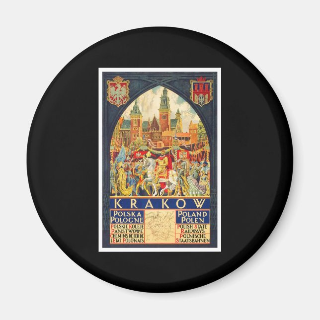 Krakow Polska Pologne Magnet (Vorne)