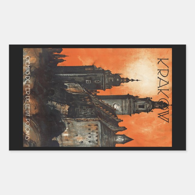 Krakow Rechteckiger Aufkleber (Vorderseite)