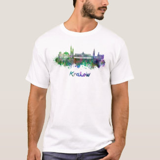 Krakow skyline im Watercolor T-Shirt