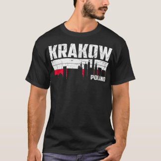 Krakow Skyline Polen Urlaub  T-Shirt