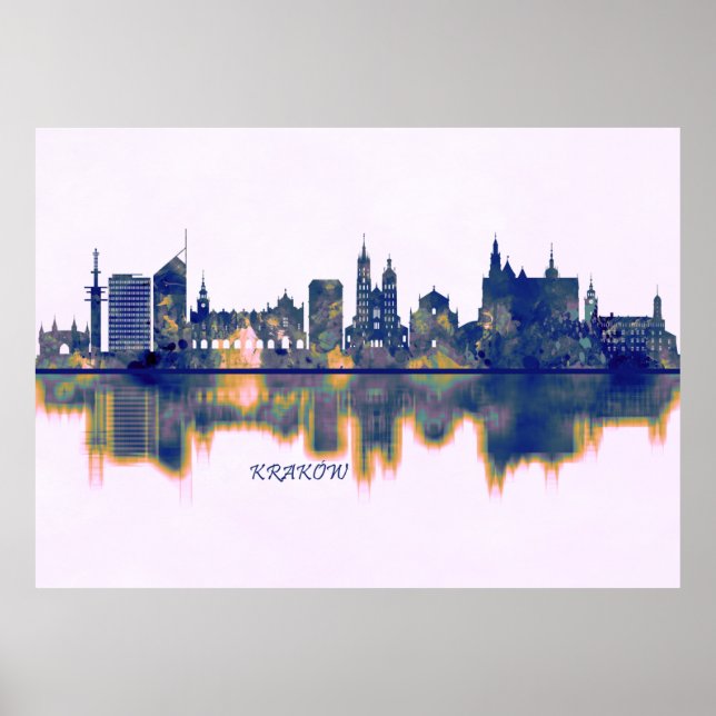 Krakow Skyline Poster (Vorne)