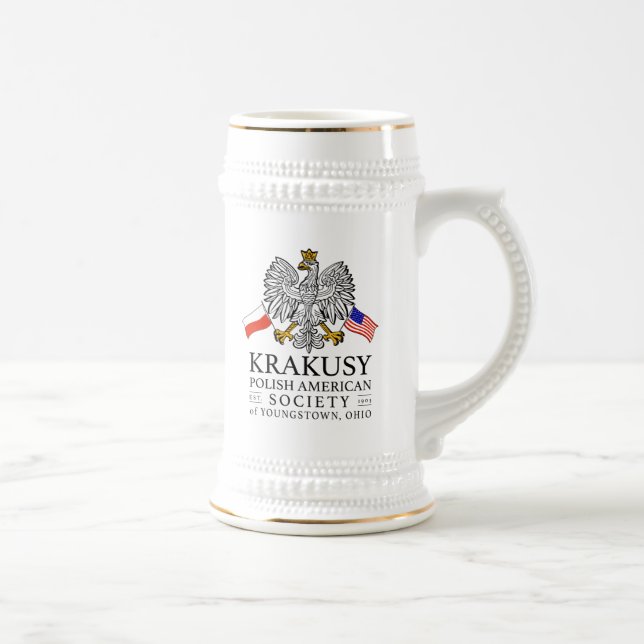 Krakusy Polnisch American Society Beer Stein Bierglas (Rechts)