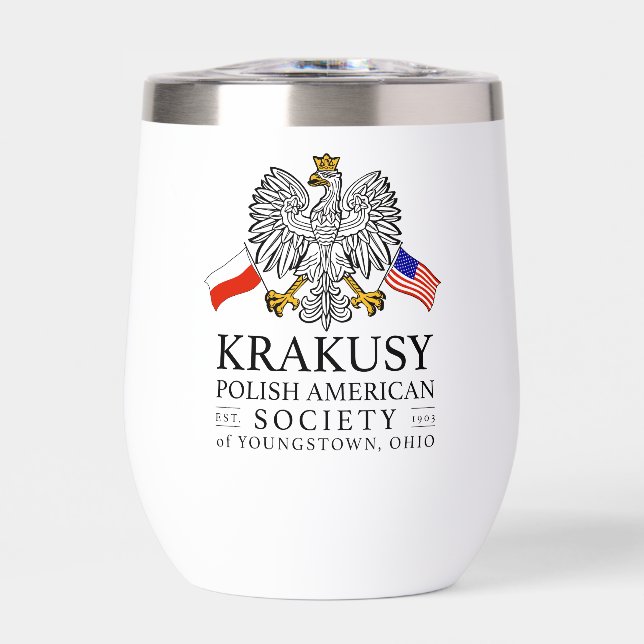Krakusy Polnisch American Society Water Tumbler (Vorderseite)