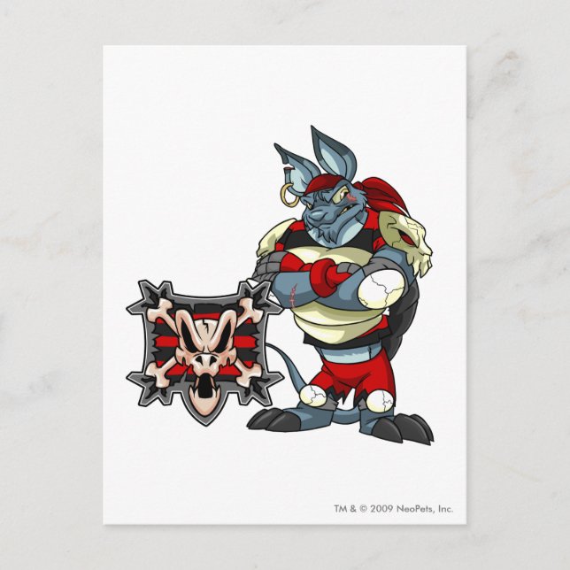 Krakwk Island Team Kapitän 1 Postkarte (Vorderseite)