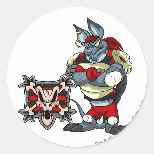 Krakwk Island Team Kapitän 1 Runder Aufkleber (Vorderseite)