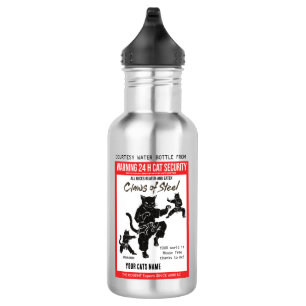Krallen aus Stahl - Katzensicherheit mit Höflichke Edelstahlflasche