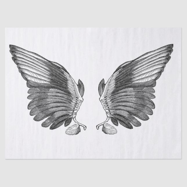 Kram-Zeitschrift Wings Element-Blatt Seidenpapier (Vorderseite)