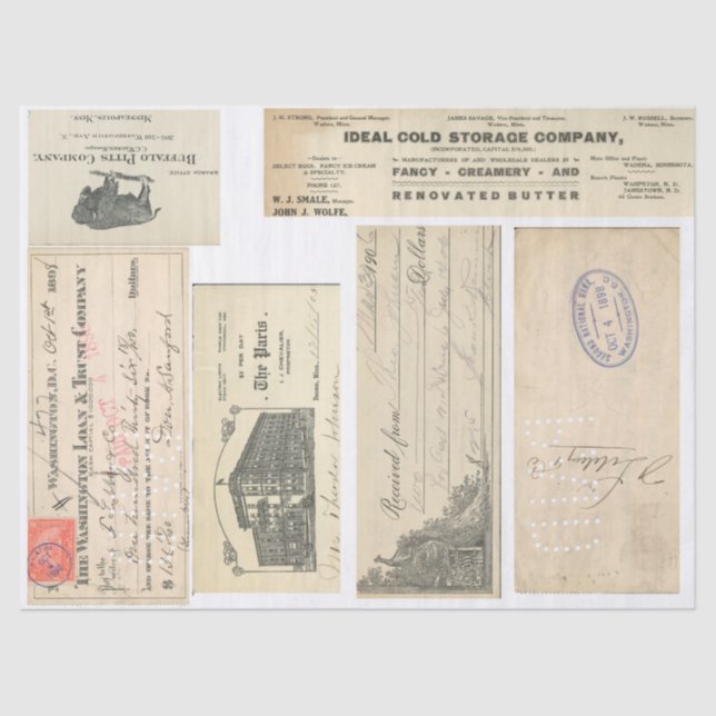 Kram-Zeitschriften-ephemeres Elemente Decoupage Seidenpapier (Vorderseite)