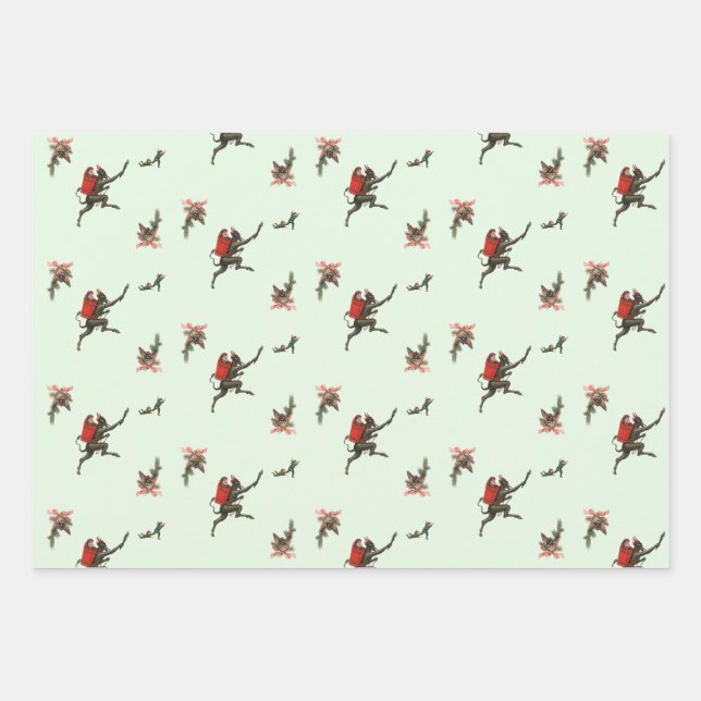 Krampf-Wrapping Paper Set 1 Geschenkpapier Set (Vorderseite)