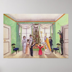 Krampus and St. Nicholas from journal of Carl Poster