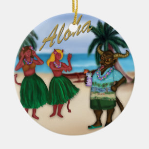 Krampus auf Ferien-Verzierung Keramikornament