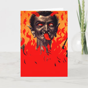 Krampus aus der Hölle Feiertagskarte