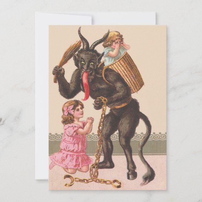 Krampus bestraft Kinder Rutenkette (Vorderseite)