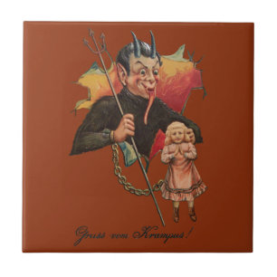 Krampus bricht durch fliese