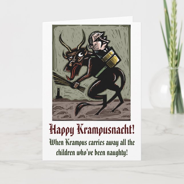Krampus Card - Putin Edition Feiertagskarte (Vorderseite)