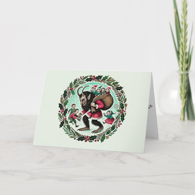 Krampus Christmas Dankeskarte (Vorderseite)