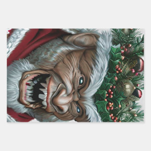 Krampus Christmas Jigsaw Puzzle Postcard Food Labr Geschenkpapier Set