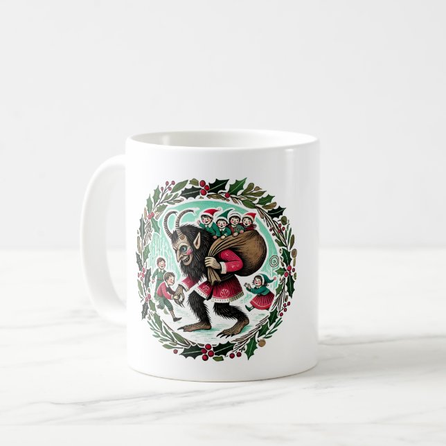 Krampus Christmas Kaffeetasse (Vorderseite Links)