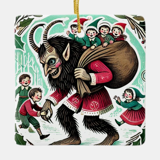 Krampus Christmas Keramikornament (Vorderseite)