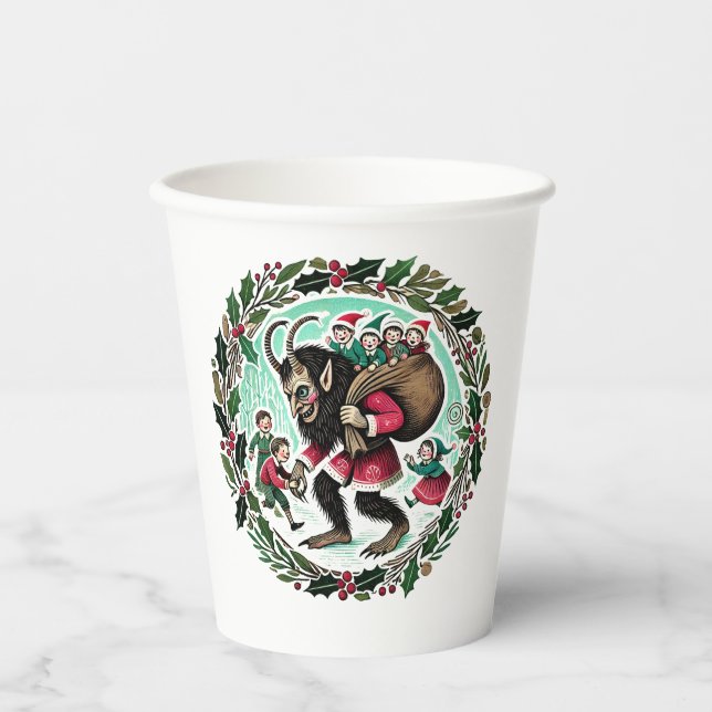 Krampus Christmas Pappbecher (Vorderseite)