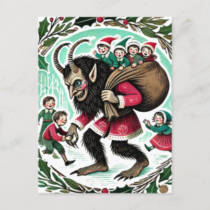 Krampus Christmas Postkarte