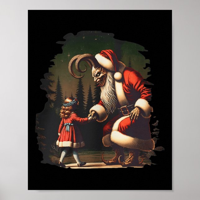 Krampus Dark Christmas Merry Krampus Holiday Horro Poster (Vorne)