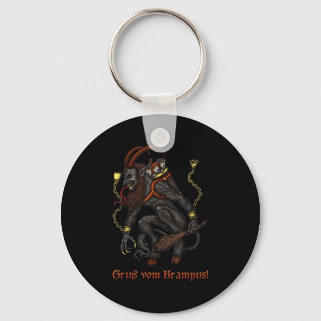 Krampus Dark Christmas Merry Krampus Holiday Horro Schlüsselanhänger (Vorderseite)