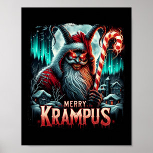 Krampus Dark Merry Krampus Mythische Weihnachten W Poster