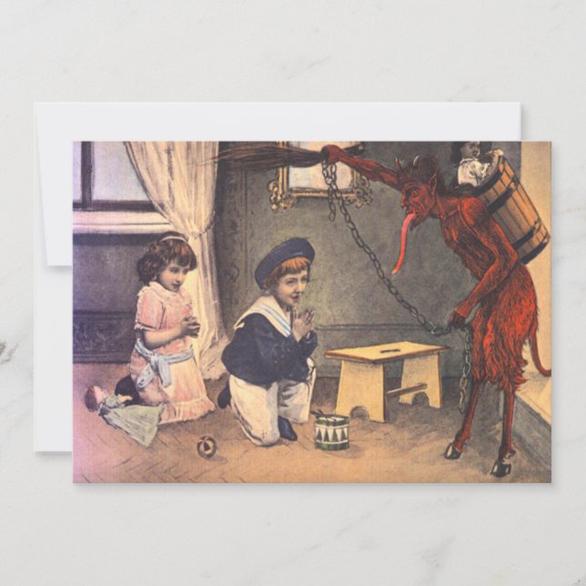 Krampus entführt böse Kinder (Vorderseite)