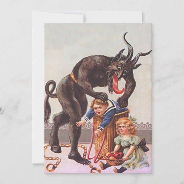 Krampus entführt Kinder (Vorderseite)