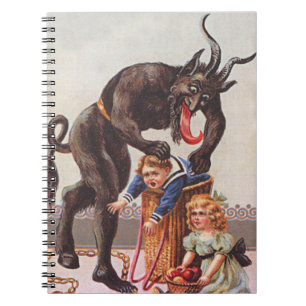 Krampus entführt Kinder Notizblock
