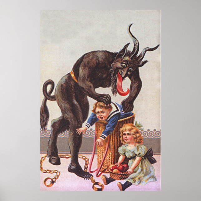 Krampus entführt Kinder Poster (Vorne)