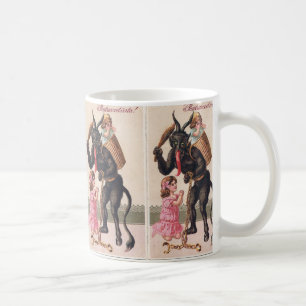 Krampus entführt Mädchen Vintage-Feiertag Weihnach Tasse