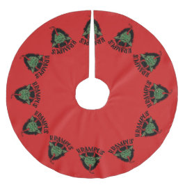 Krampus Face Naughty Christmas Strumpf Polyester Weihnachtsbaumdecke